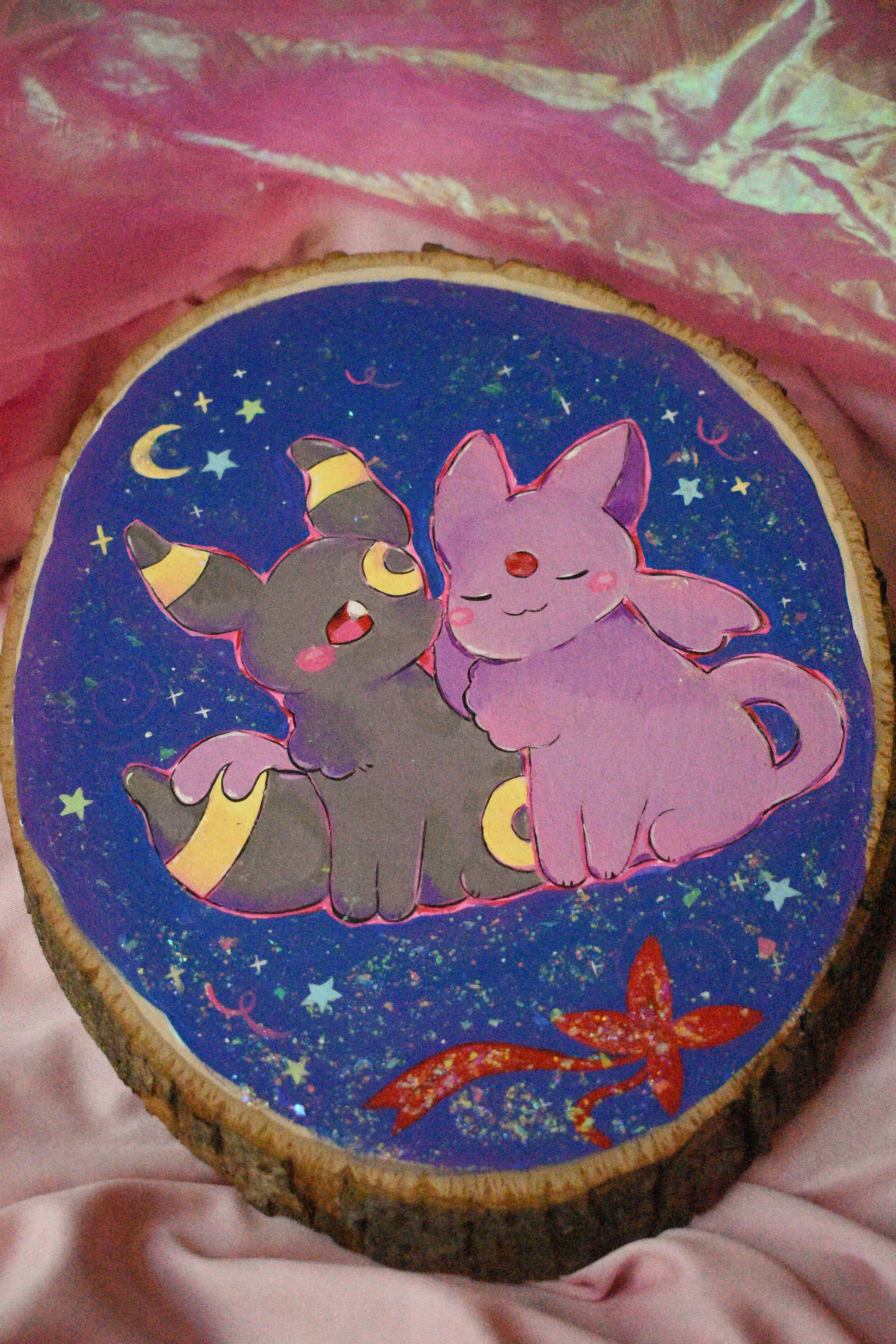 Large factory Painting of Espeon : Pokemon